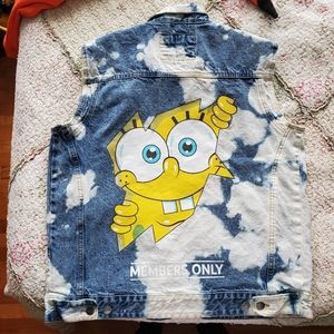 "God of Sponge" Spongebob large Denim Vest